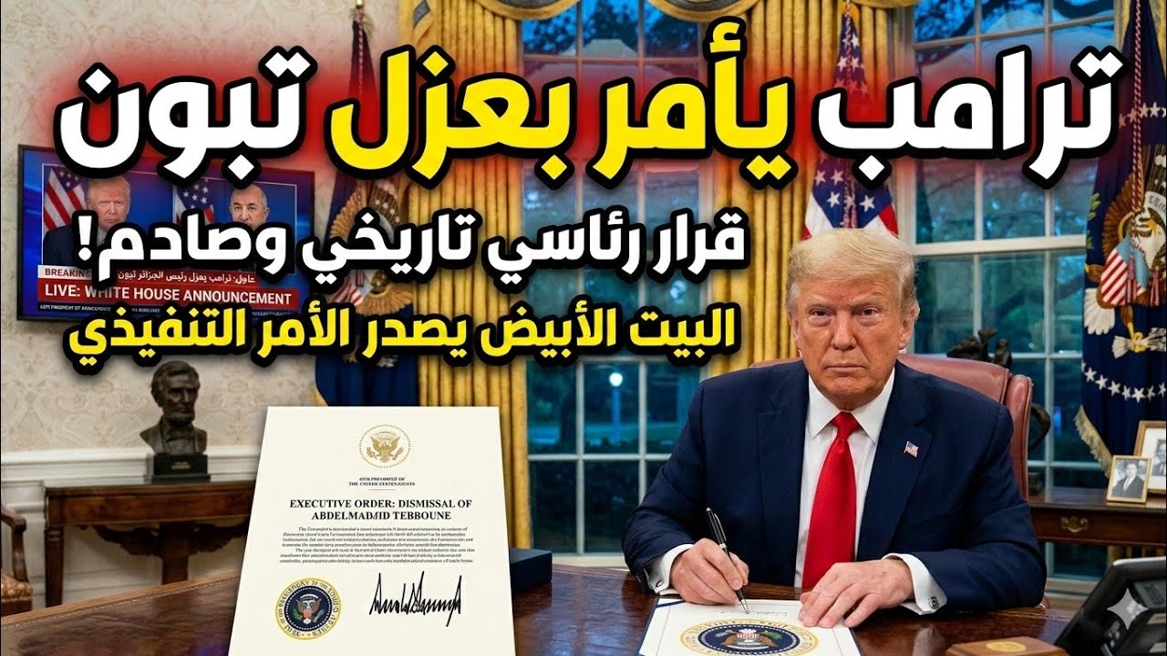 ترامب بأمر بعزل تبون و يعلن اسم الرئيس الجديد للجزائر
