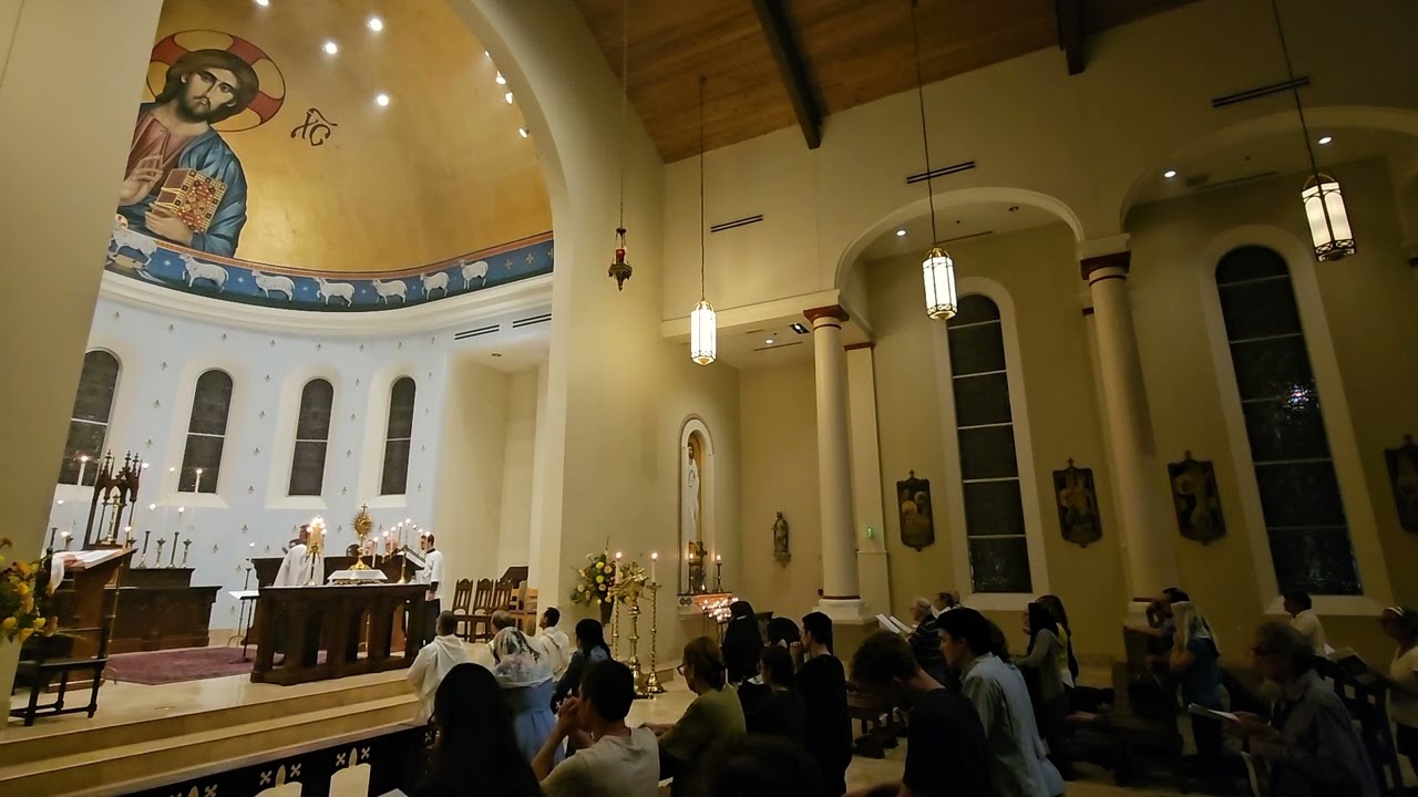 Anton Bruckner Tantum Ergo, Choral Vespers Chant, St. Louis Church, Austin, TX, 11/3/24,