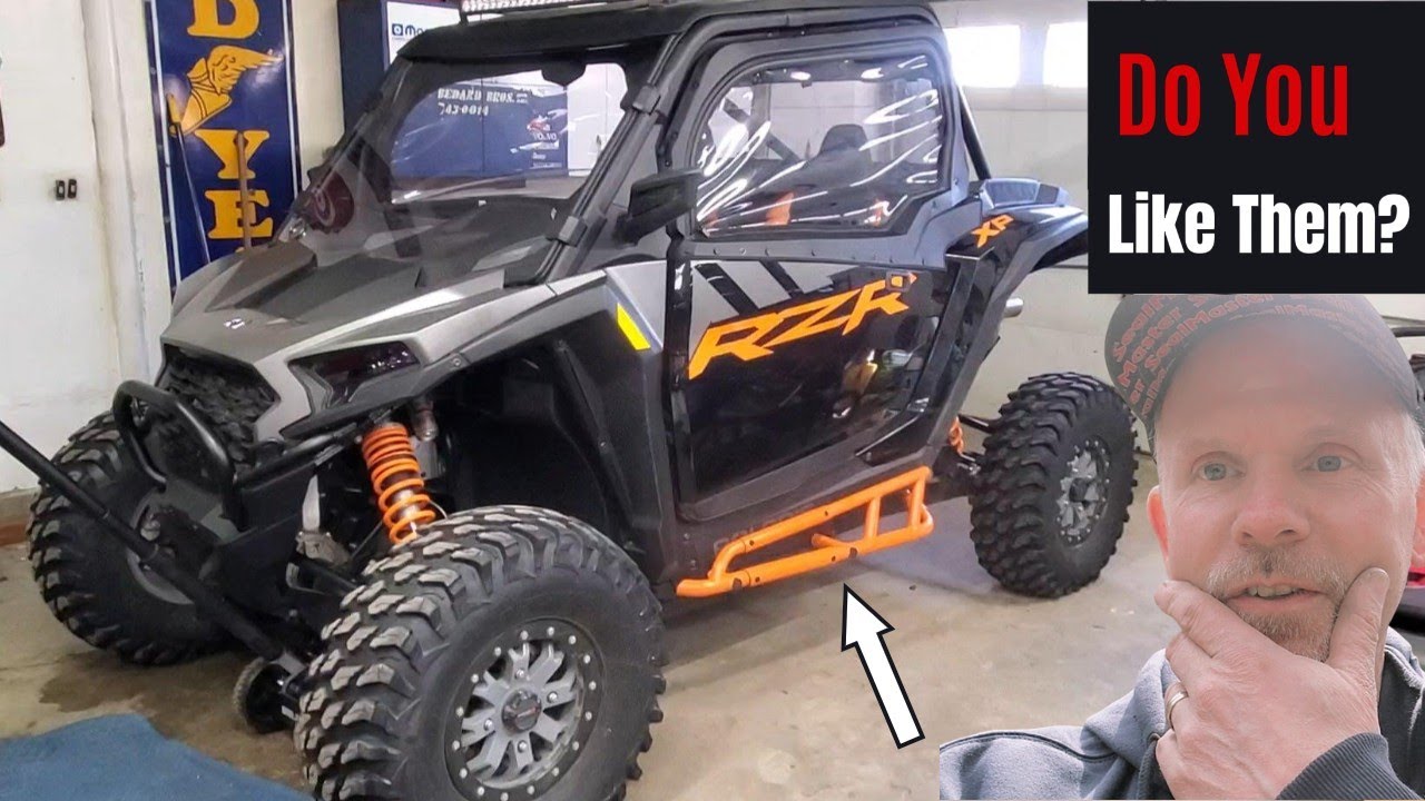 Распаковка и установка защитных порогов Kemimoto на Polaris RZR XP 2024 года, после чего — коротк...