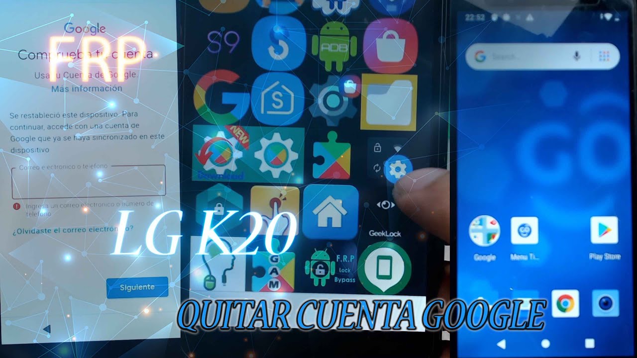 FRP LG K20 o como QUITAR CUENTA GOOGLE LG LM-X120HM