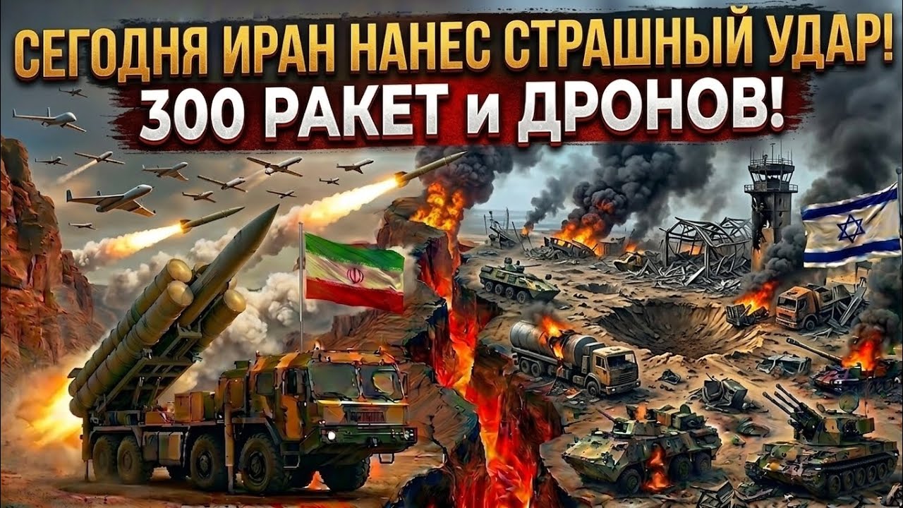 СЕГОДНЯ ИРАН НАНЕС СТРАШНЫЙ УДАР! 300 РАКЕТ и ДРОНОВ! Куда они реально попали?