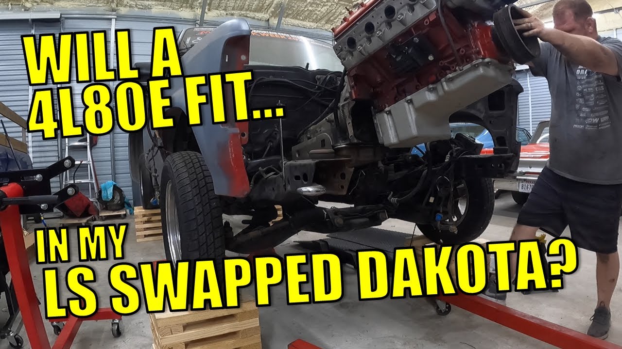 4L80E Test fit in my LS Swapped Dodge Dakota