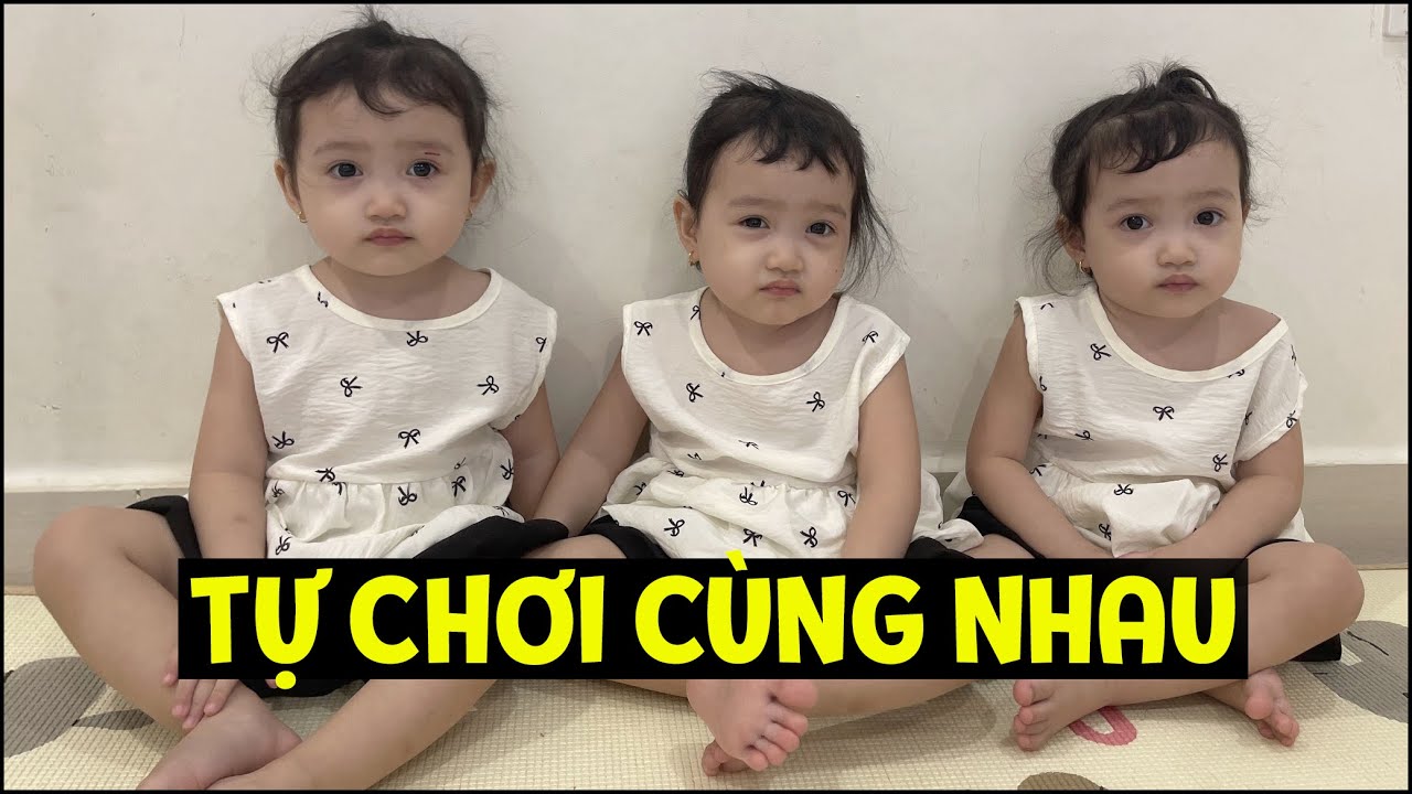 Mẹ Yến Nhi đổ bệnh, ba bé sinh ba ngoan ngoãn tự chơi cùng nhau | BA NÀNG TIÊN