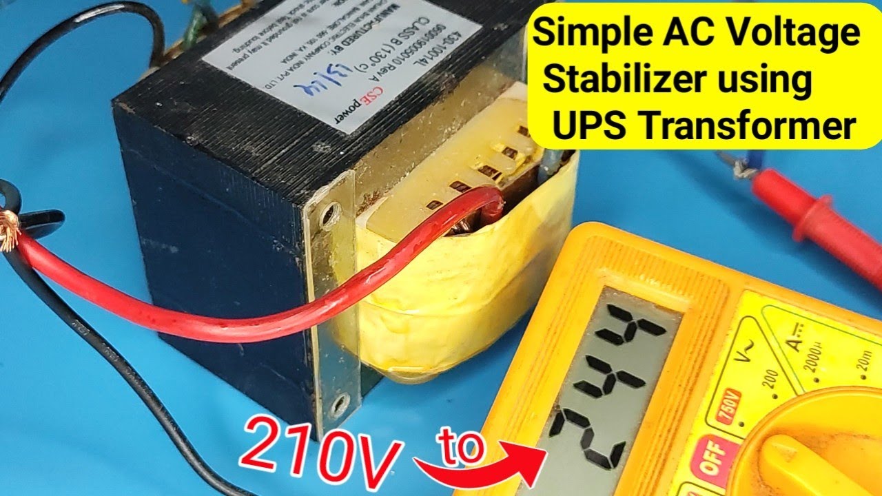 How to make Simple AC Voltage Stabilizer | AC booster Stabilizer | ac step up transformer
