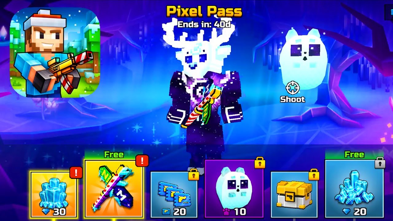 Pixel Gun 3D - Mirrored Christmas [FULL UPGRADE] Pixel Pass 22.0 Update