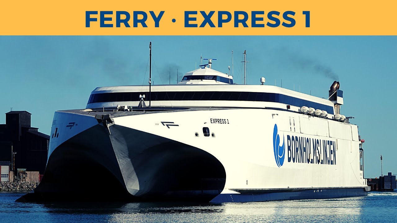 Arrival & departure of ferry EXPRESS 1, Ystad (Bornholmslinjen)