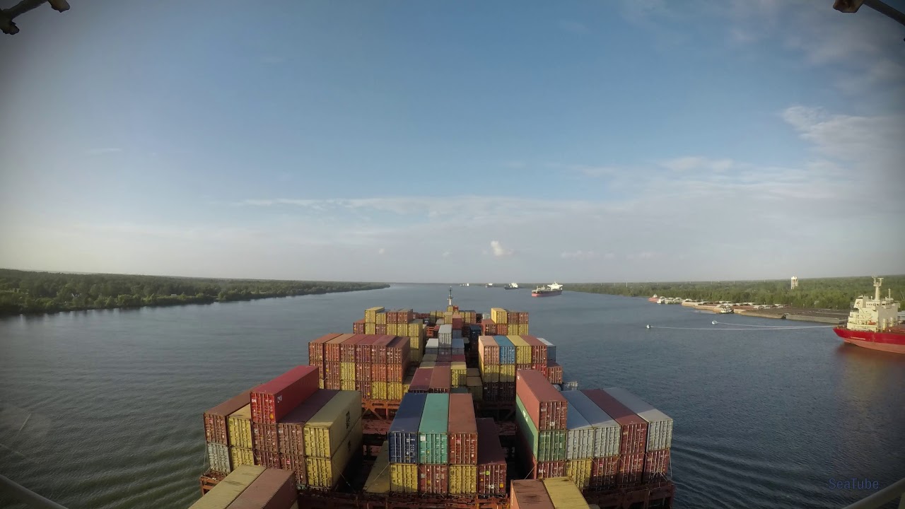 Time-lapse - down the Mississippi from New Orleans to Gulf of Mexico [4K]