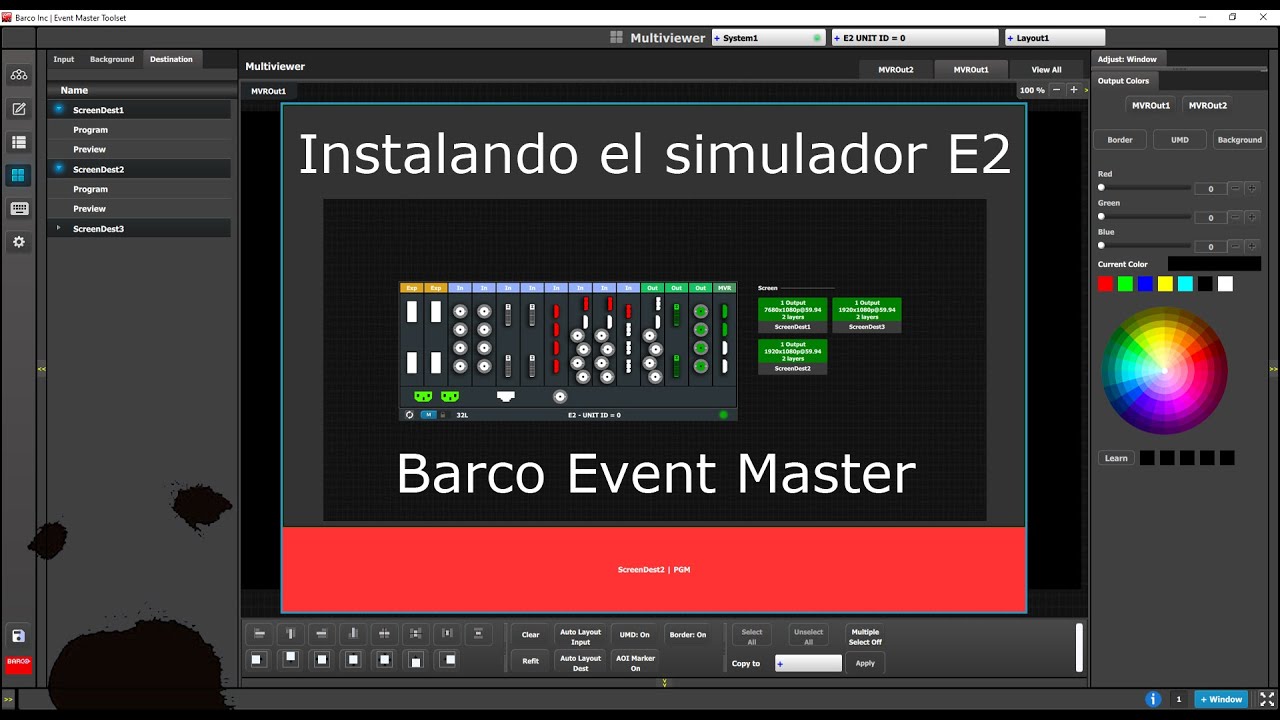 Barco Event Master Simulator en Español