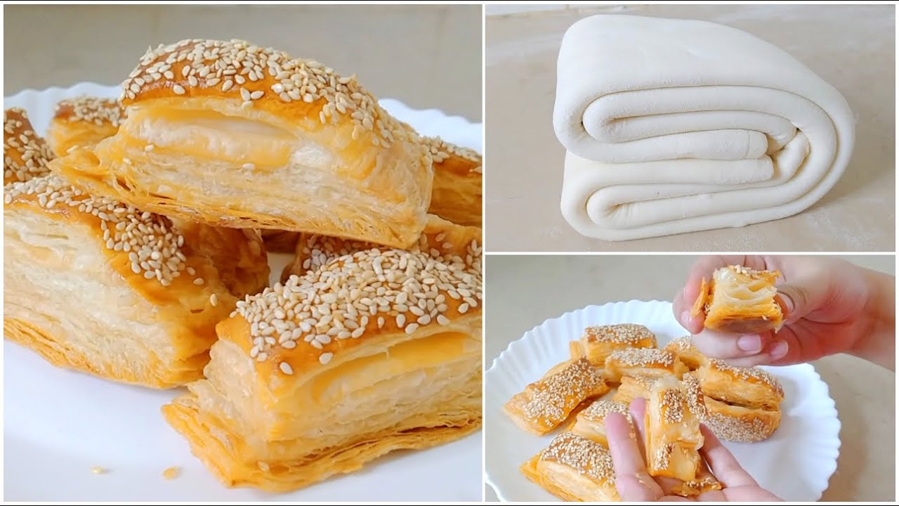 Puff Pastry Dough Recipe | Homemade Perfect Puff Pastry Dough | Eggless Puff Pastry | Kharay Biscuit