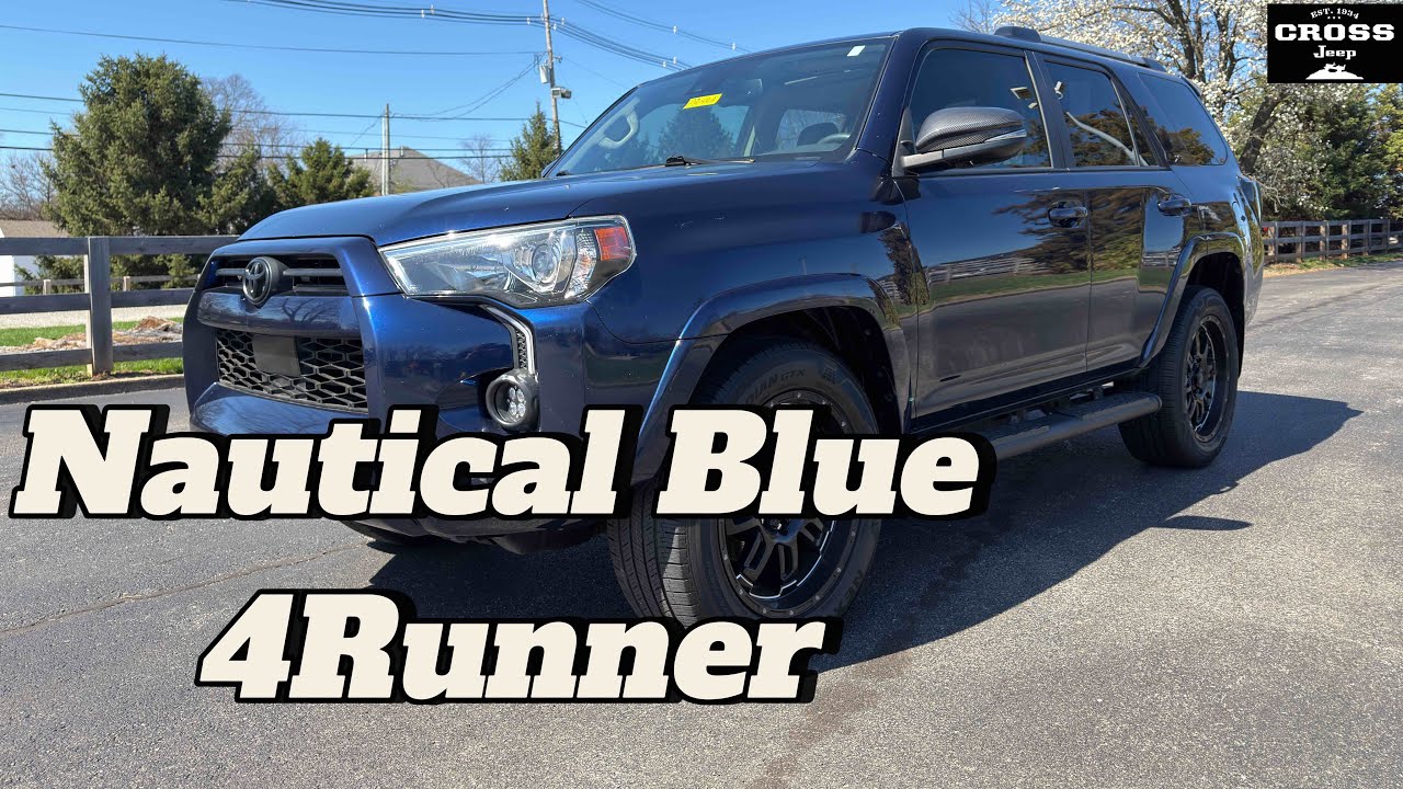 Обзор Toyota 4Runner SR5 2020 года | Цвет: морской синий металлик | Люк в крыше, кожаный салон с ...