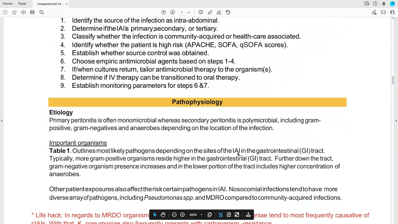 Intra-Abdominal Infections (IAIs)