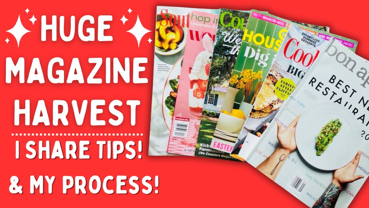 ✂️HUGE Magazine Harvest💥 Sharing tips, ideas, and my process! #gluebook