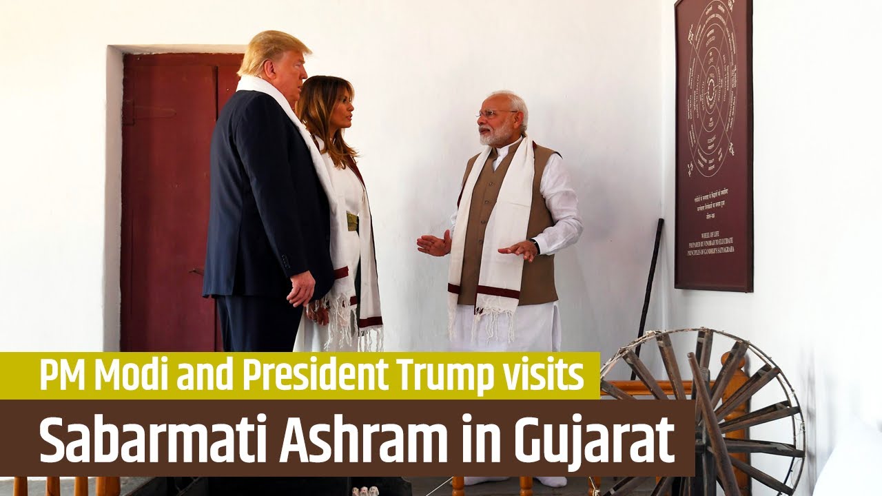 PM Modi and President Trump visits Sabarmati Ashram in Ahmedabad, Gujarat | PMO