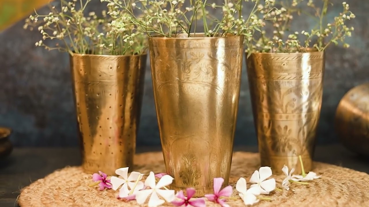 Vintage Decor Magic: Transforming Spaces with Brass Cups | Indian Shelf #vintagedesign