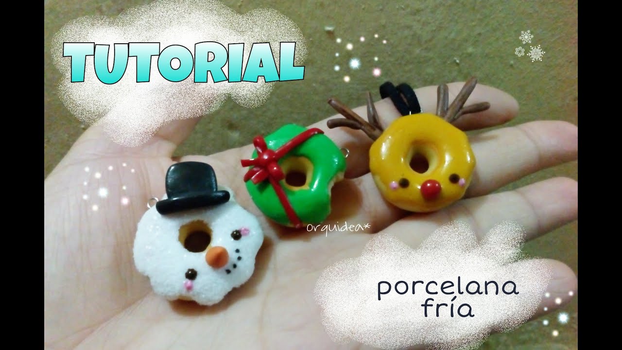 Donas navideñas Accesorios para navidad donuts charms PORCELANA FR