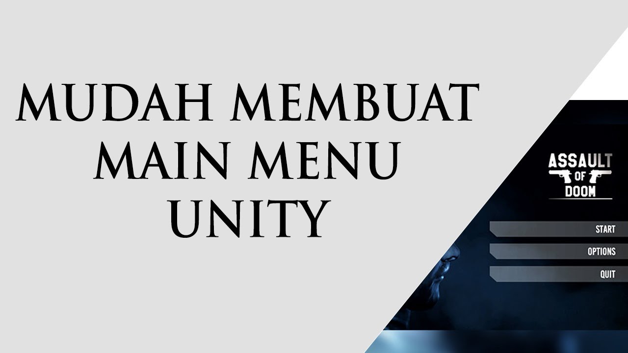 Cara membuat main menu di unity || Unity Tutorial Indonesia