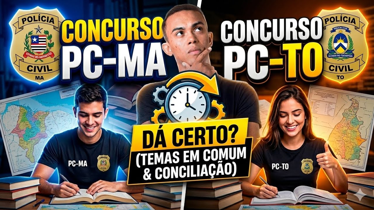 CONCURSO PCMA E PCTO: &Eacute; POSS&Iacute;VEL ESTUDAR PARA OS DOIS EDITAIS? 
