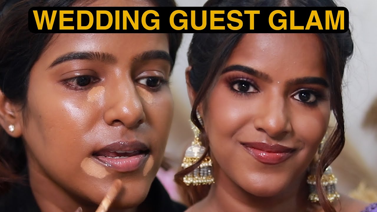 Trending Glass Dewy Skin Wedding Guest Makeup Look🌟
