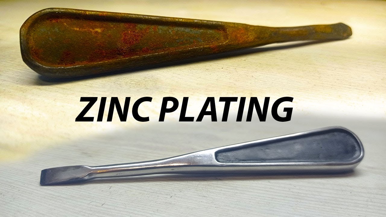 Restoration old rusty screwdriver. Zinc plating + experiment