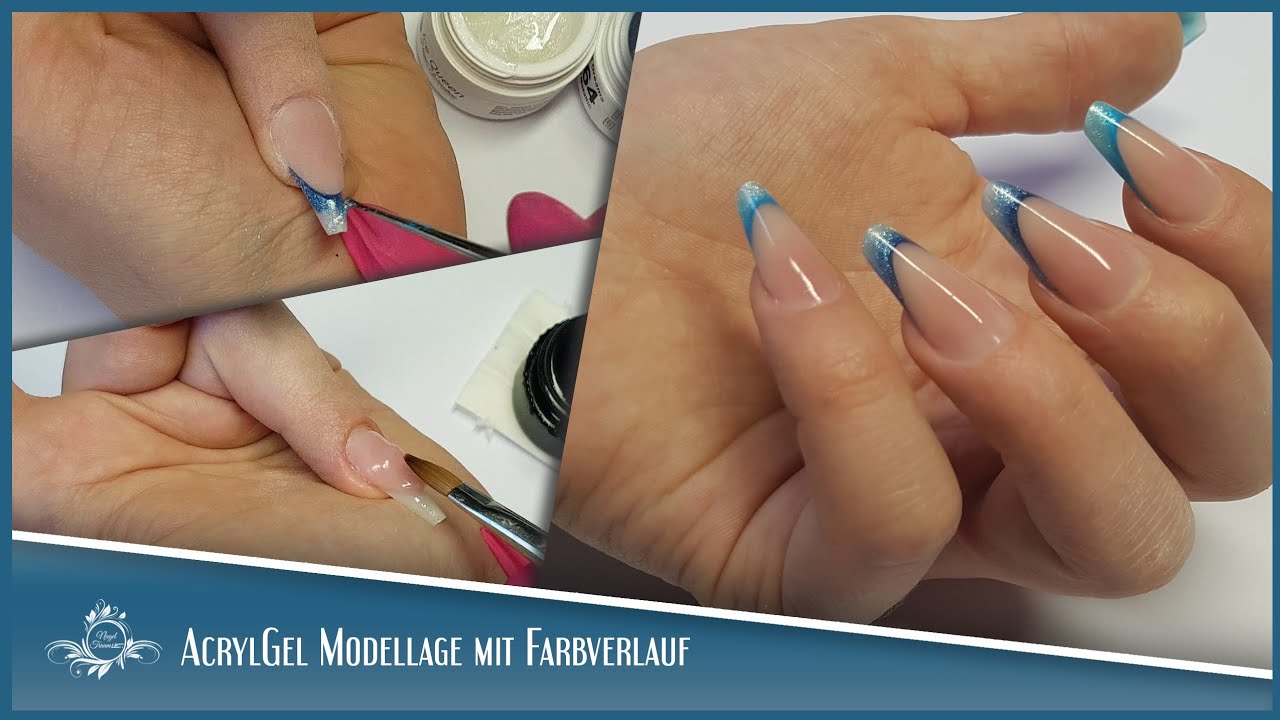 Acryl Gel Modellage mit Farbverlauf