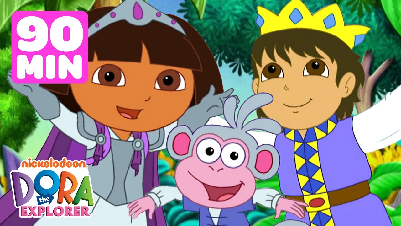Dora & Boots Save Fairytales! 🧚‍♀️ 90 Minutes of Dora the Explorer | Dora & Friends