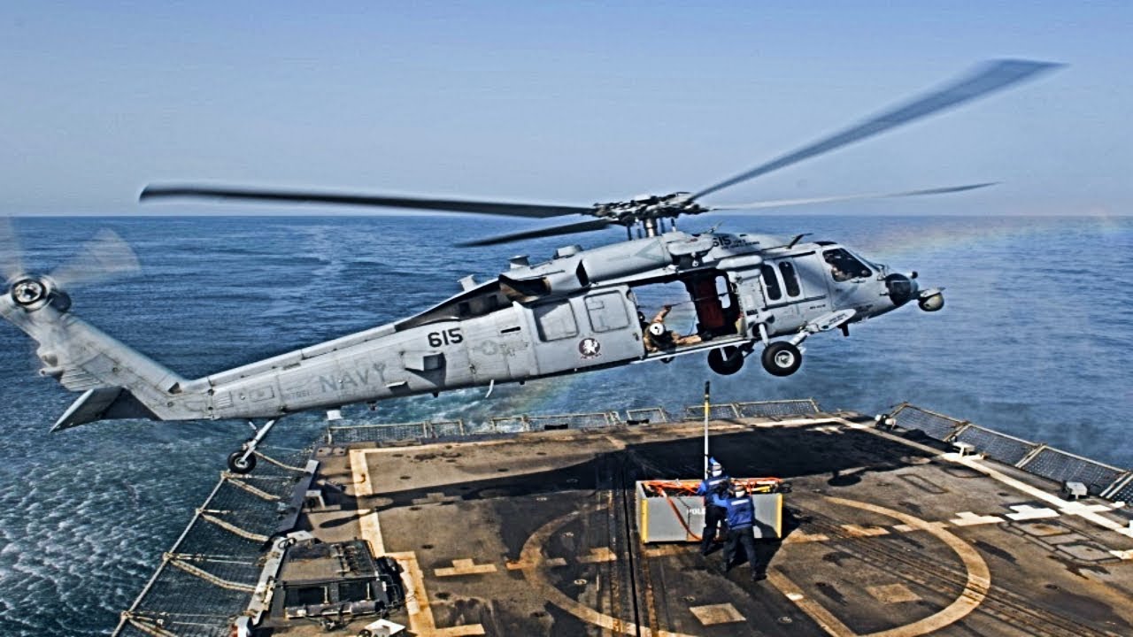 MH-60 Seahawk Romeo Helicopter Take-off | Landing & Flyby compilation