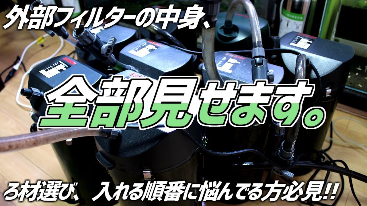 8個の外部フィルター丸洗いして中身全部見せます。#199【アクアリウム】