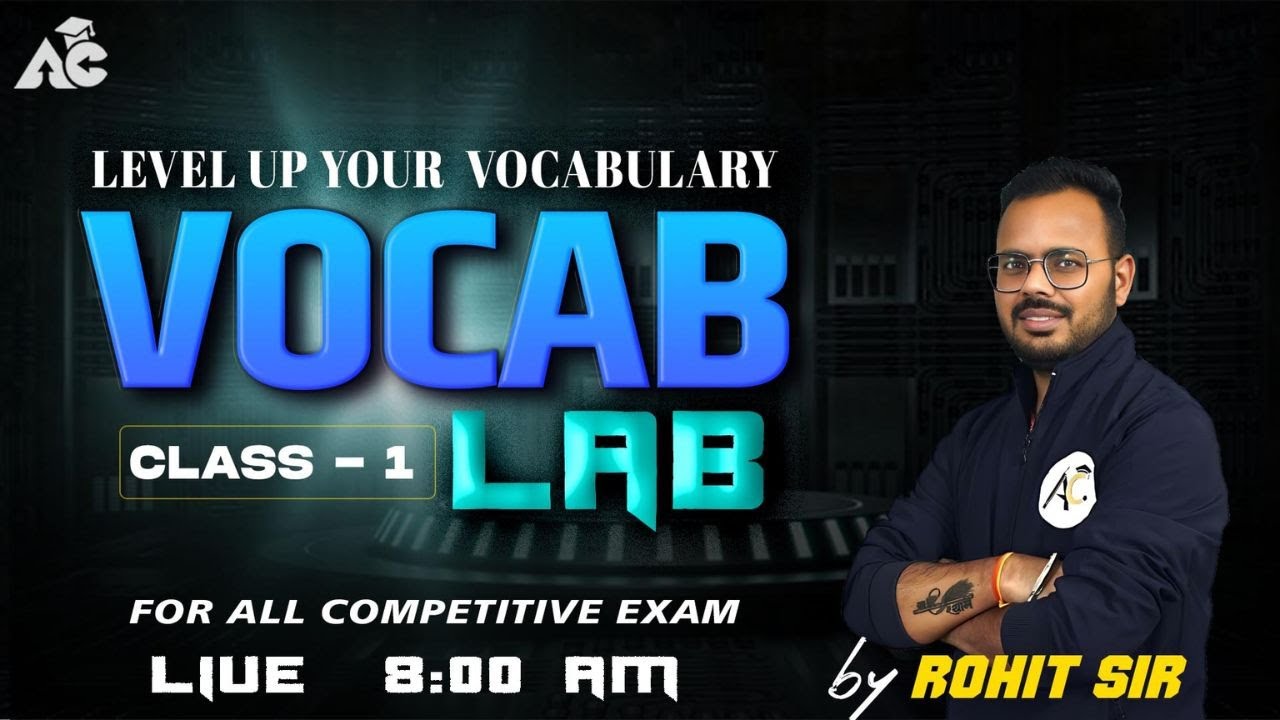 English | Vocab Class For All Punjab State Exams | Class-1 | English Class by Rohit Sir