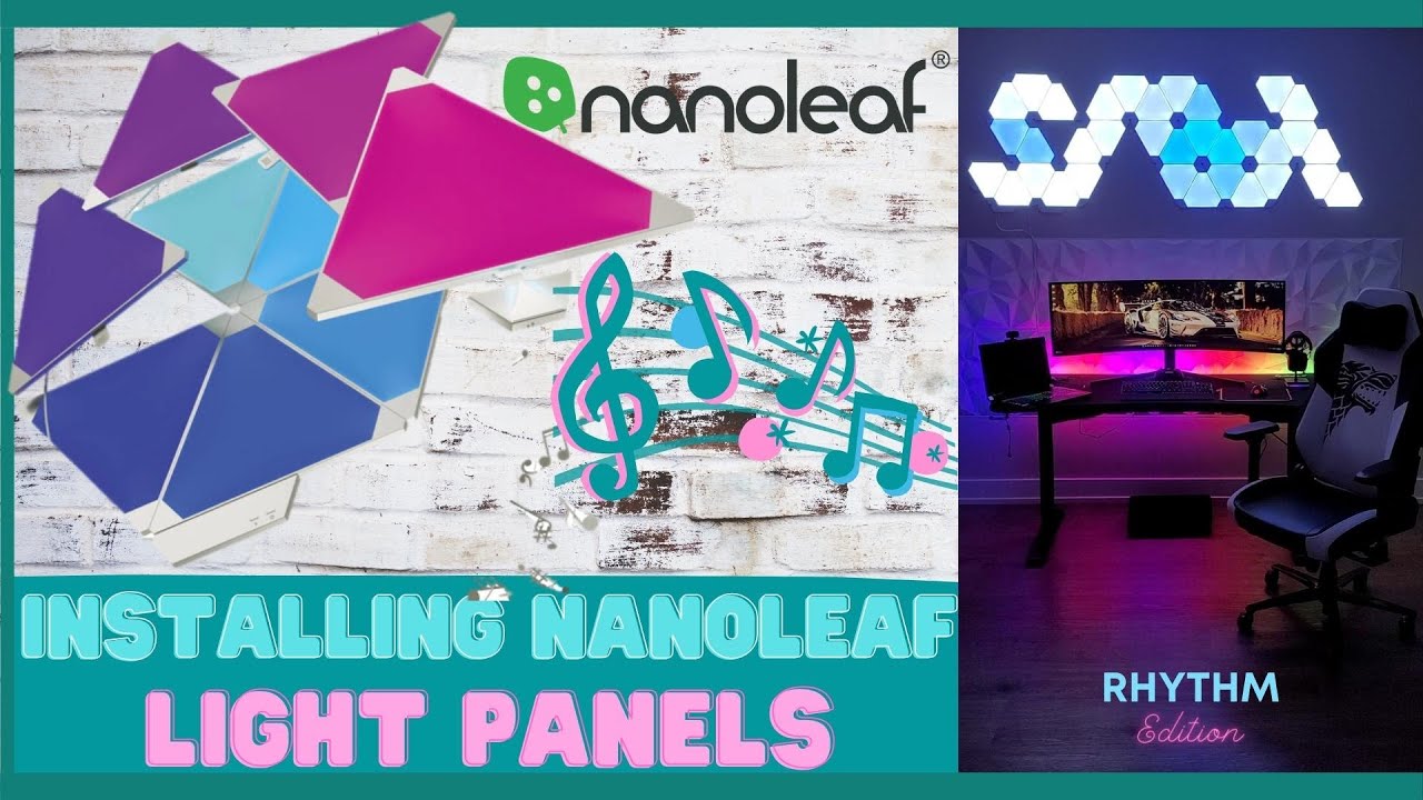 Installing Nanoleaf Rhythm Edition Light Panels | Gaming Setup Makeover!