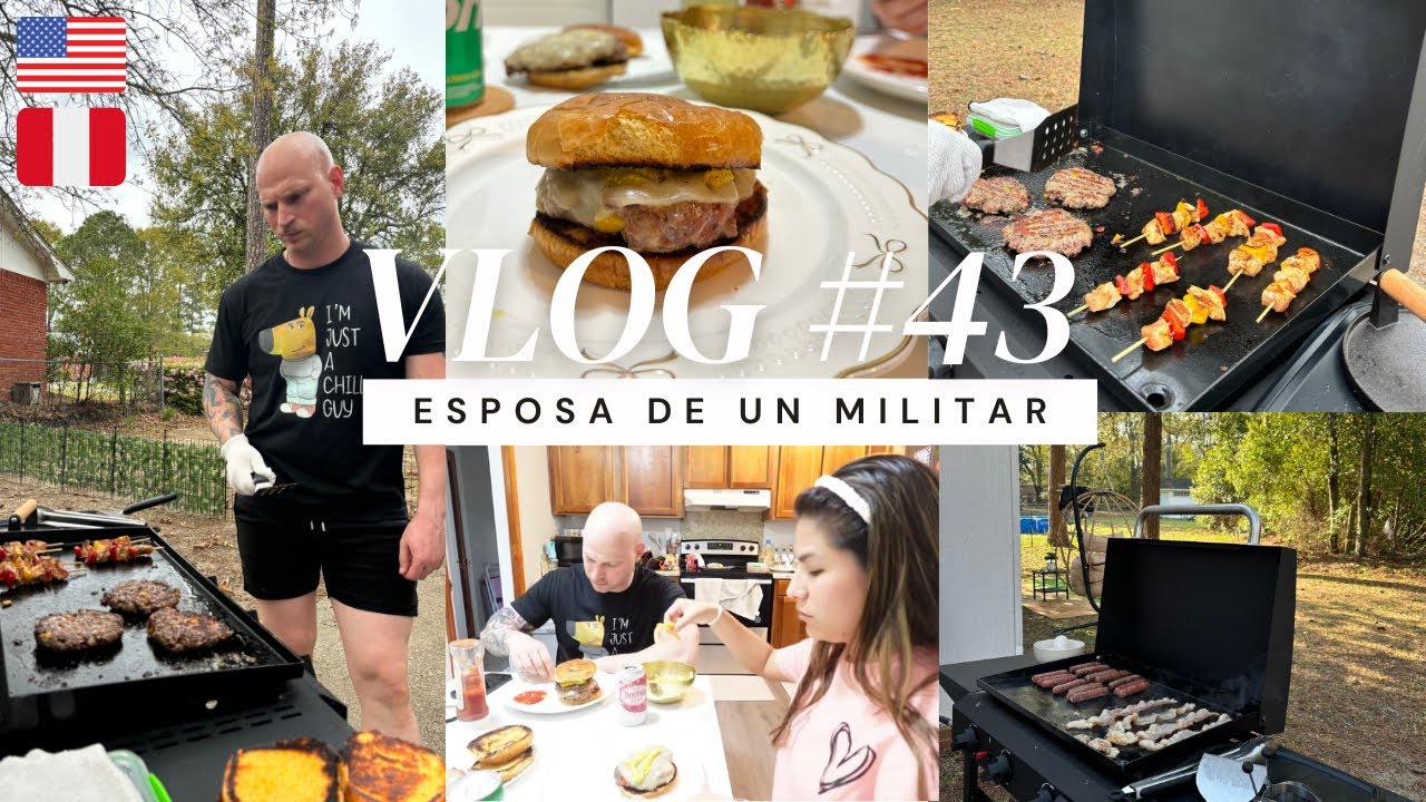 Parrilla en casa 💕 + Mi esposo cocina  + Esposa de un militar 🇺🇸🇵🇪