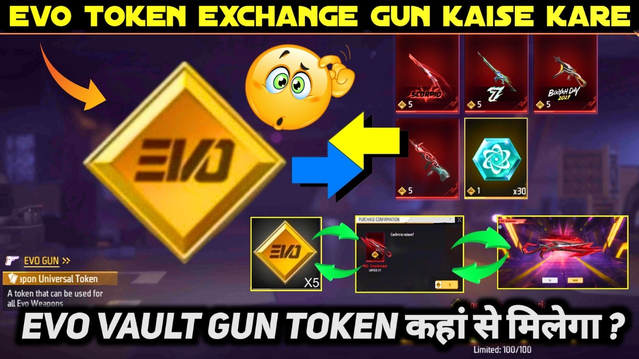 EVO VAULT EXCHANGE TOKEN SE EVO GUN KAISE MILEGA | NEW EVO M10 GUN EVENT SPIN TRICK 2026 ME KAISE LE