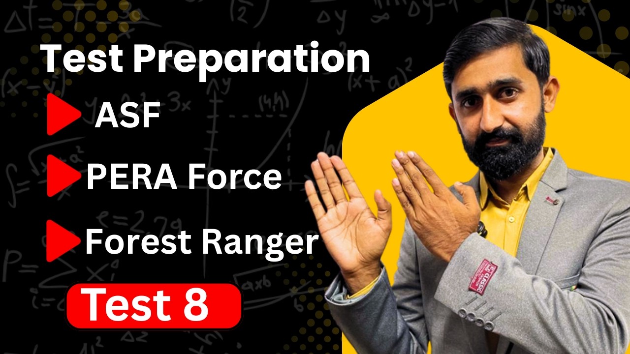 ASF | ANF | PERA | Punjab Police | Forest Ranger Test Preparation Class 8