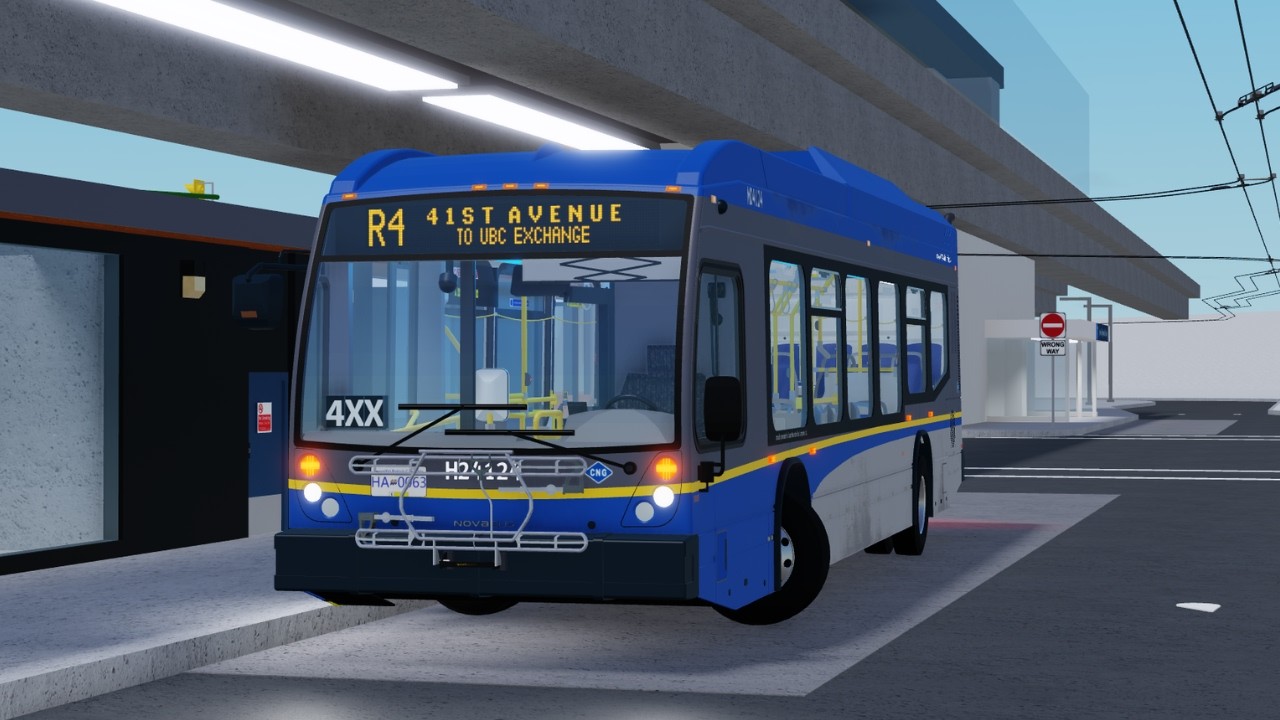 Roblox SCBCTA Vancouver Divison | Route R4 41st Ave to UBC | 2024 Novabus LFS CNG (Gen 4) #H24124
