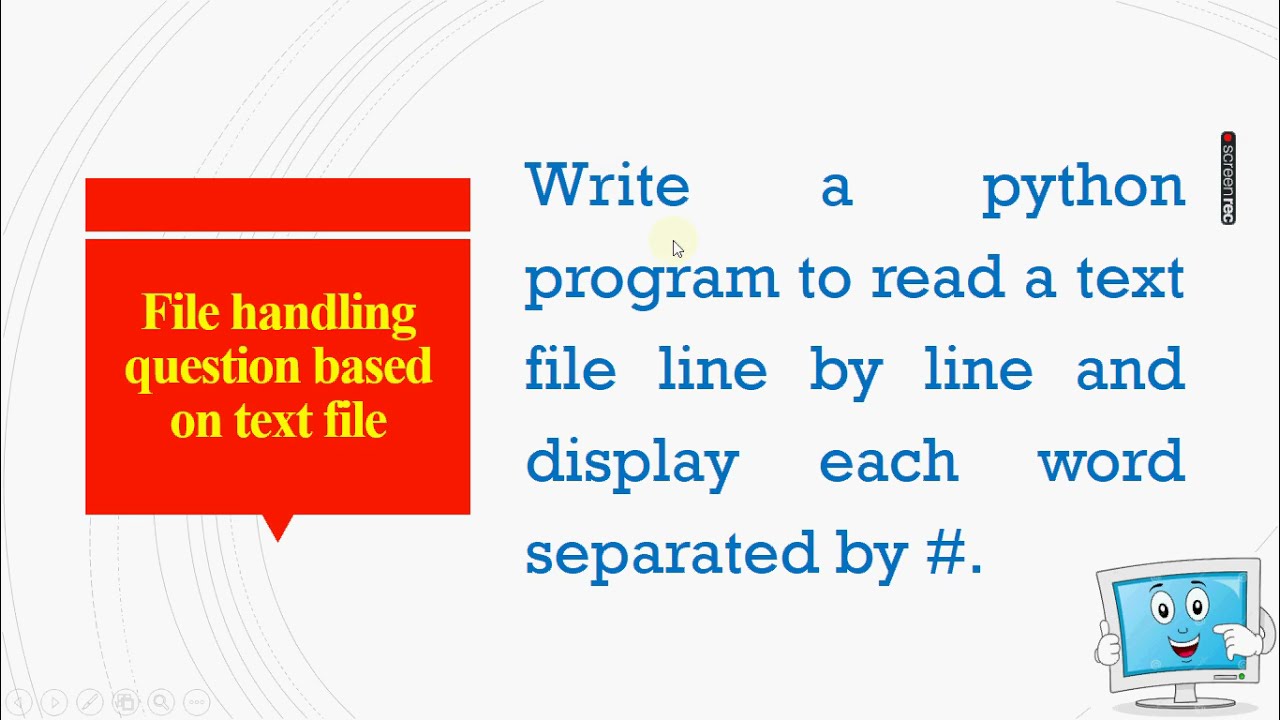 Python program||File handling|| To read a text file and display each word separated by #.