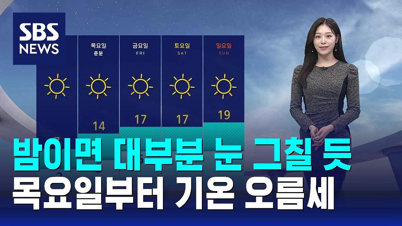 [날씨] 밤이면 대부분 눈 그칠 듯…목요일부터 기온 오름세 / SBS