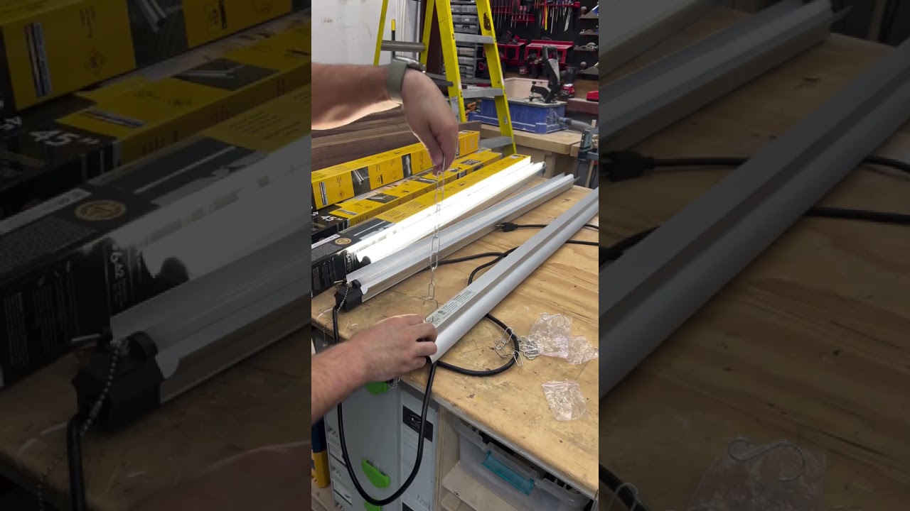 Linkable LED shop lights 5000 lumen for garage, workspace and more