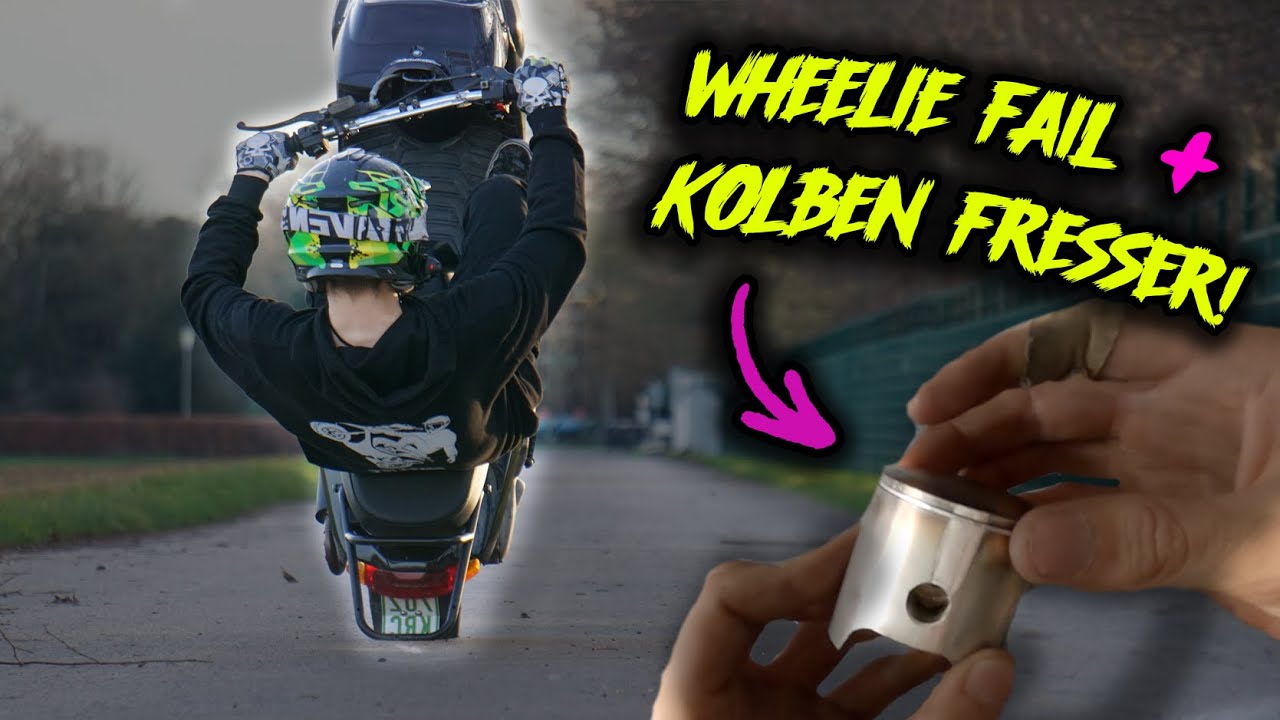 Mbk Booster Rebuild!🤕| Part 1 | Kolben fresser + Wheelie Fail!