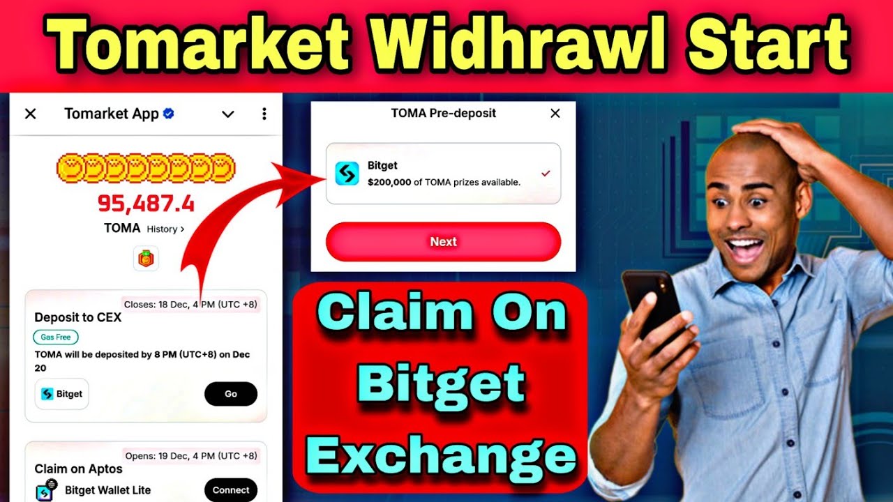 Tomarket Airdrop Widhrawl | Tomarket Airdrop Claim on Bitget Exchange | Tomarket Airdrop Claim