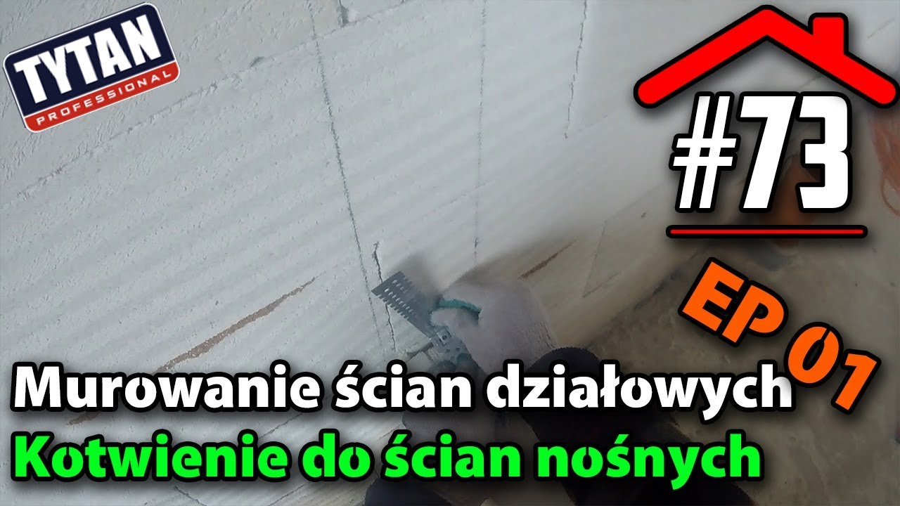 #73 Murowanie ścian działowych i ich mocowanie do ściany nośnej EP01 - Dom na płycie fundamentowej