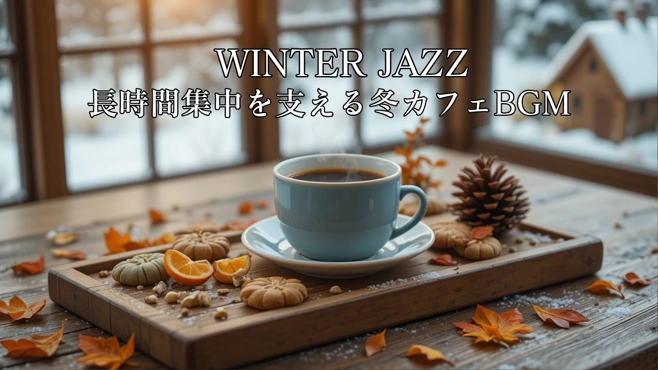 【作業用BGM】深く没入できるウィンタージャズ｜長時間集中を支える冬カフェBGM ❄️🌙 | Winter Jazz for Long Focus Sessions