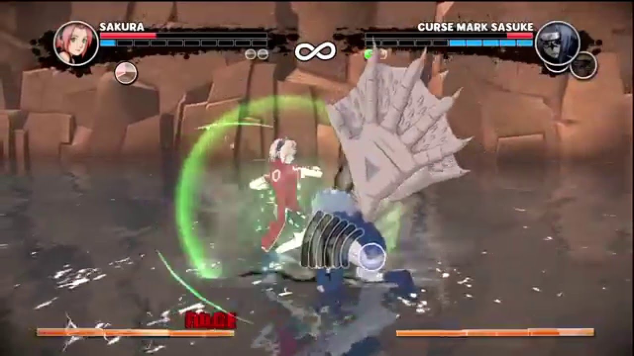 Naruto Broken Bond - Sakura vs Curse Mark Sasuke & Demon Fox Naruto