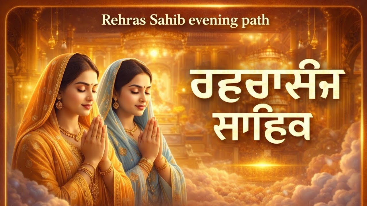 ਰਹਰਾਸਿ ਸਾਹਿਬ ~ ਸ਼ਾਮ ਵੇਲੇ ਦਾ ਪਾਠ ~ Rehras Sahib | Sikh Evening Prayer #rehrassahib #wmk