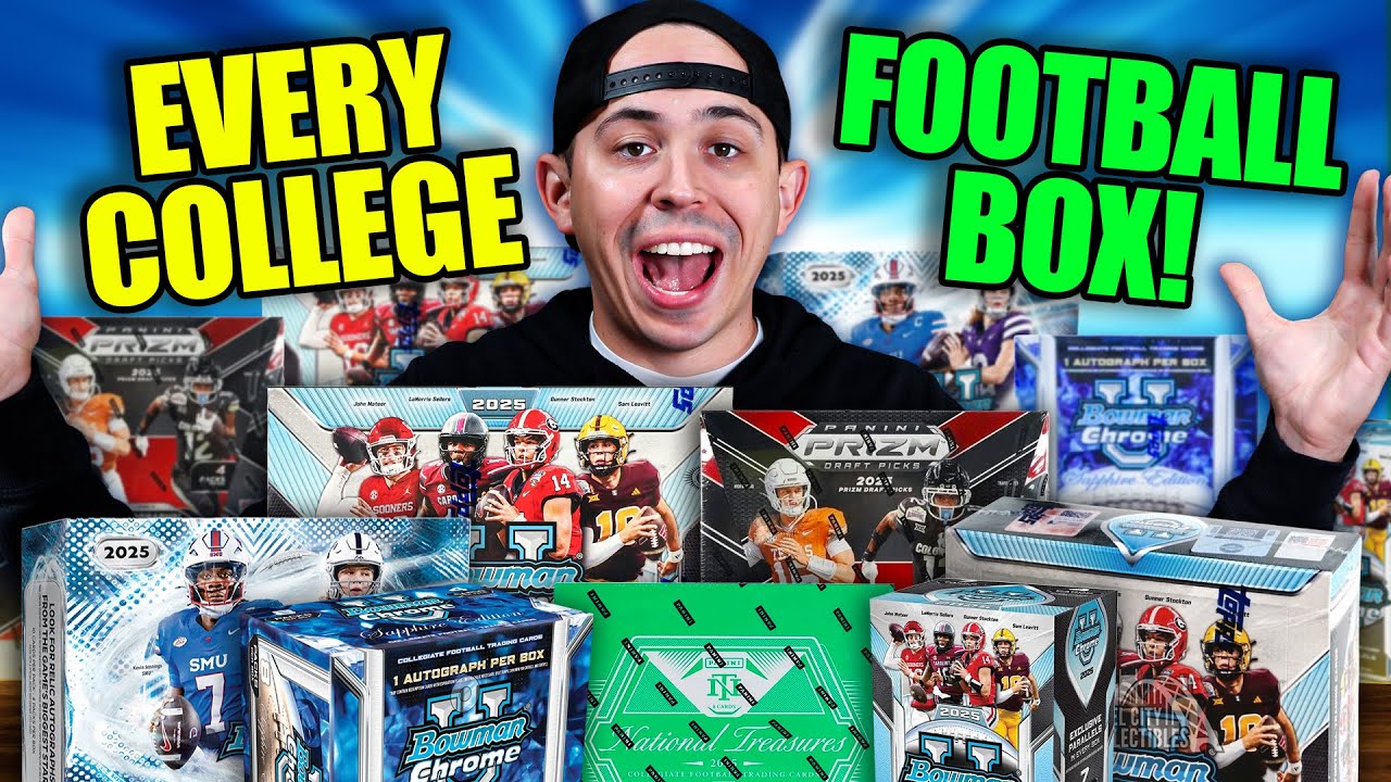 Opening EVERY 2025 College Football HOBBY BOX! 🤯  *$2,000+ BREAK!!*