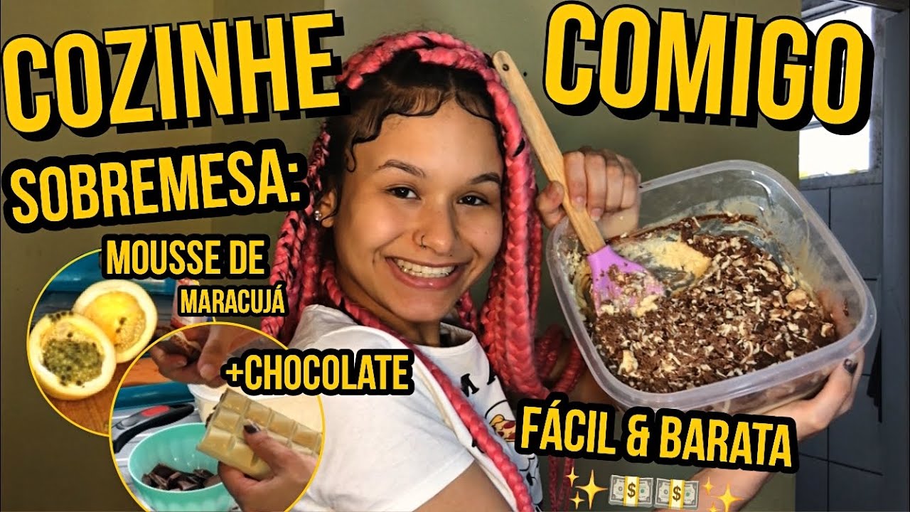 COZINHE COMIGO | SOBREMESA - MOUSSE de maracujá + GANACHE de chocolate