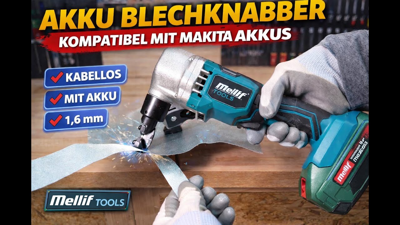 Mellif 18V Blechknabber Nibbler - Makita Akku kompatibel