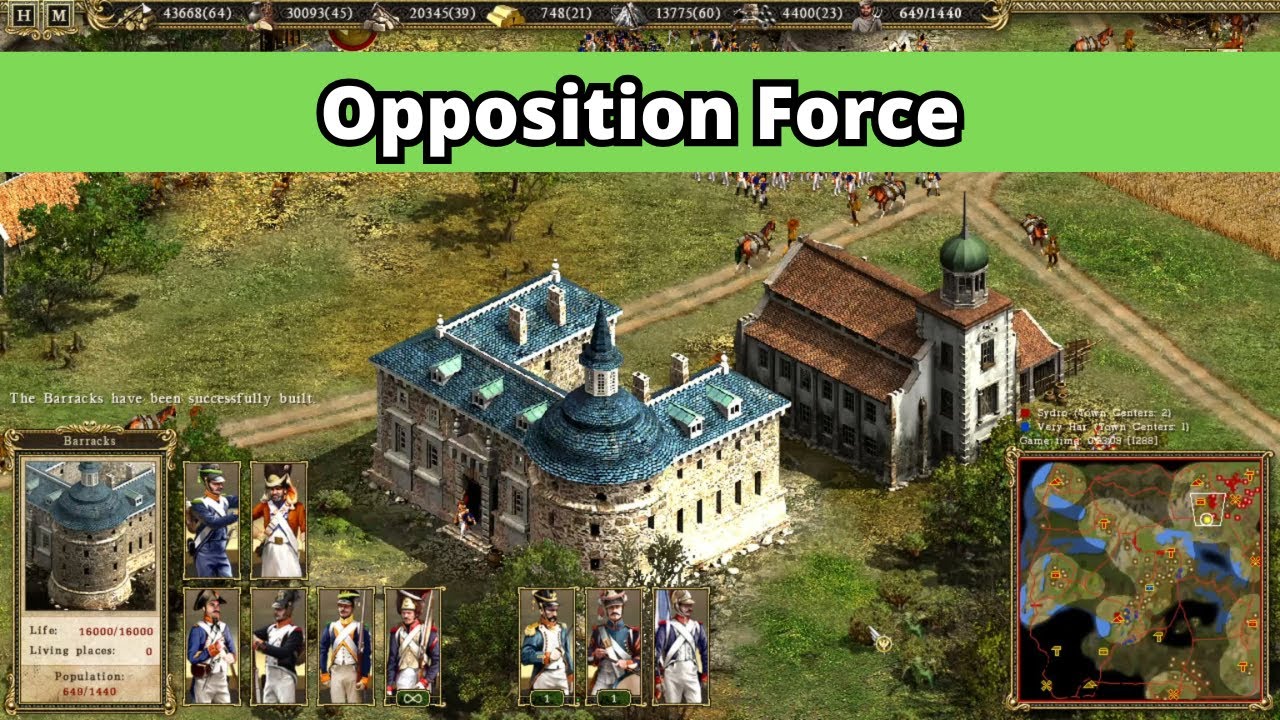 Cossacks 2 Skirmish: Opposition Force | France vs Rhine | Very Hard