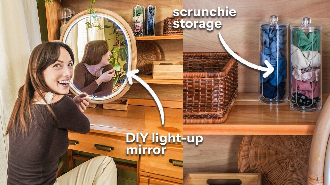 how to seriously makeover a messy vanity | organize with me!