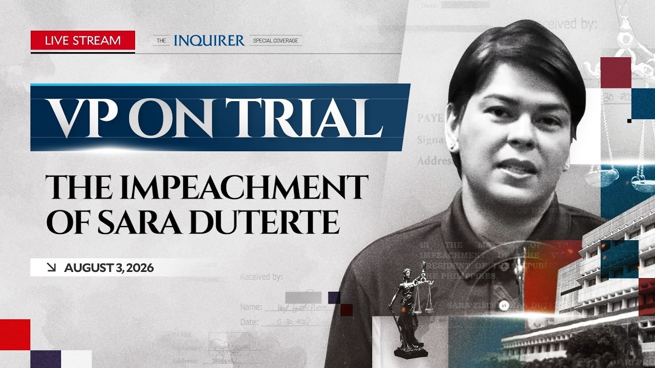 LIVE: Impeachment trial of Vice President Sara Duterte (Day 11) | August 3, 2026
