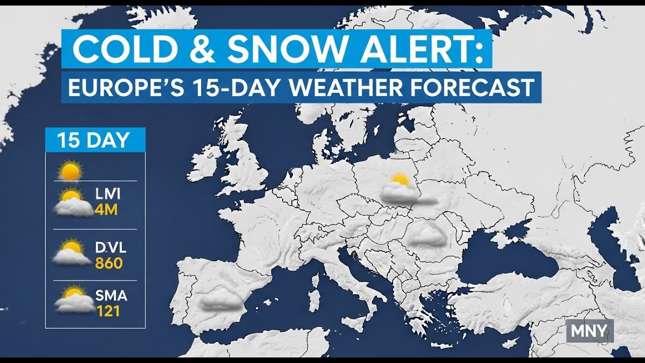 Предупреждение о холоде и снеге: 15-дневный прогноз погоды для Европы #EuropeWinter #WeatherForec...