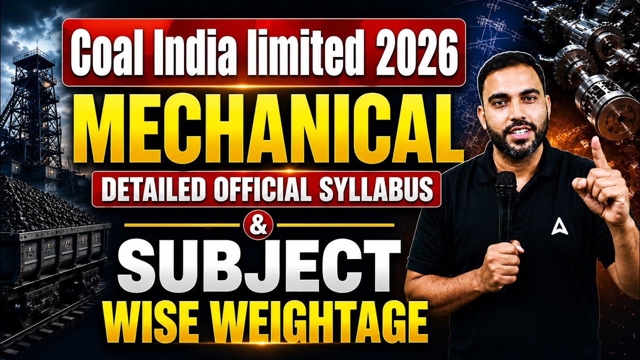 Coal India 2026 Mechanical Detailed  offical Syllabus | Subject Wise Weightage 🔥 #CoalIndiaMT2026